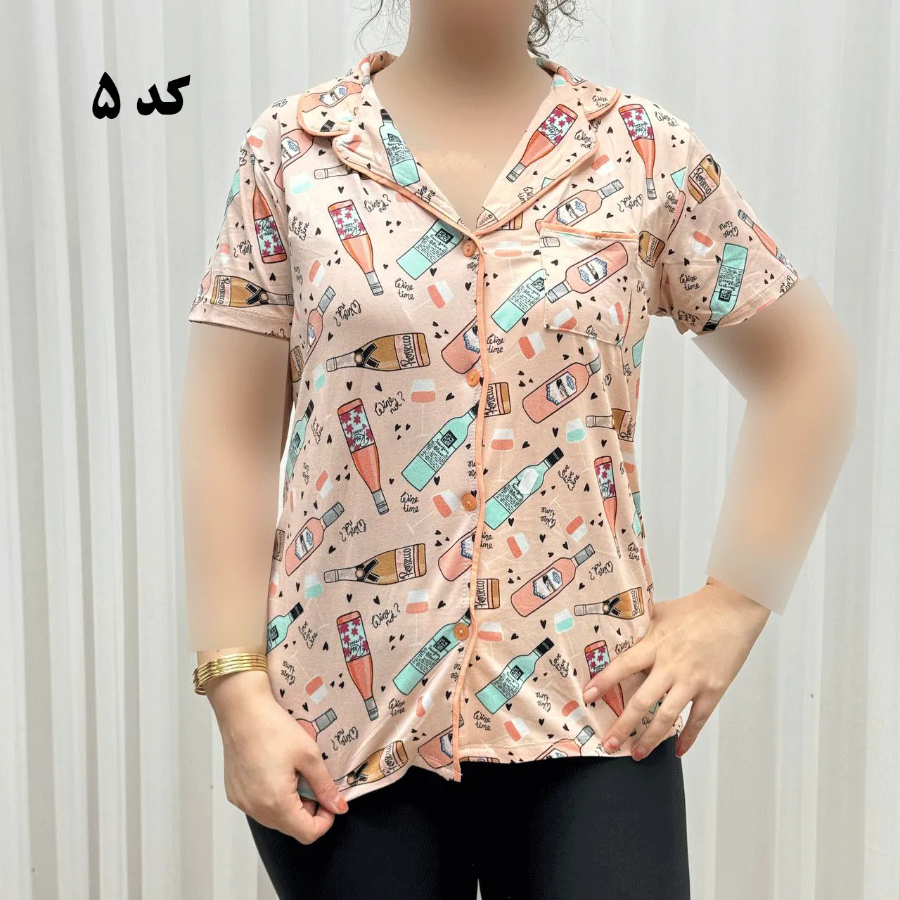 لباس خواب جلو باز وارداتی زنانه کد 1162 سایز S M L اسپاندکس پلی استر چهارفصل راحت بدون آبرفت و رنگ رفت