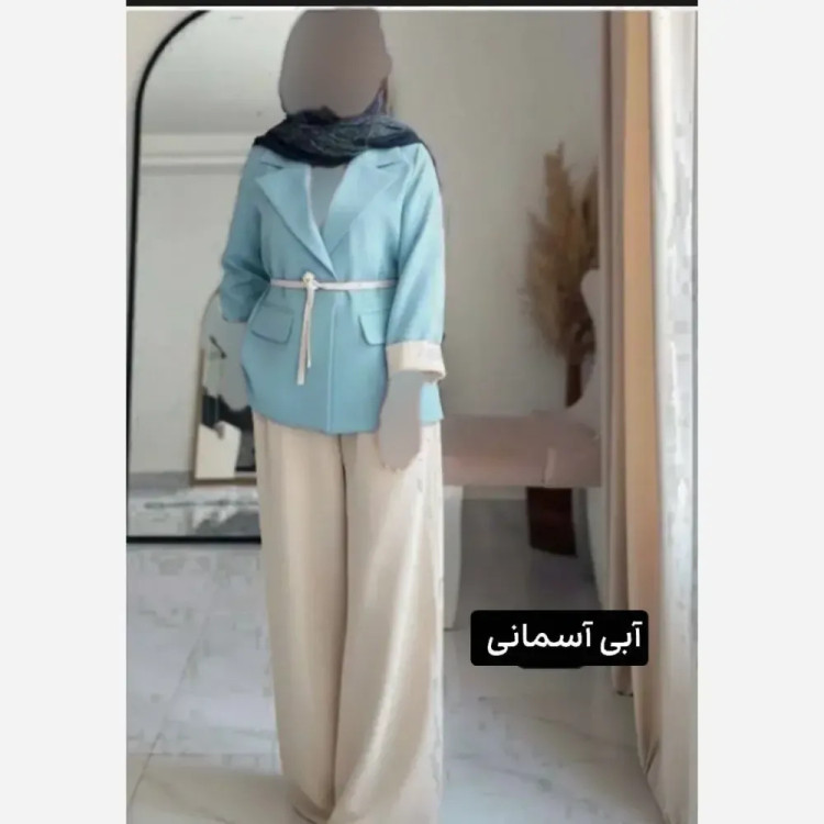 کت و شلوار زنانه مدل یسنا جنس مازراتی فری سایز تا 46