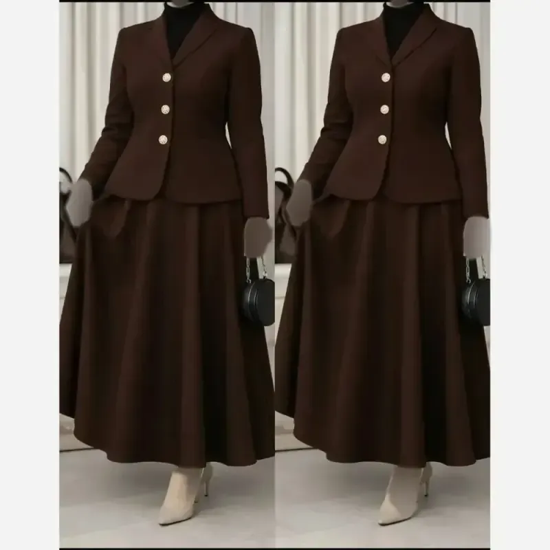 کت و دامن زنانه جنس مازراتی قد کت 65 قد دامن 80 رنگی