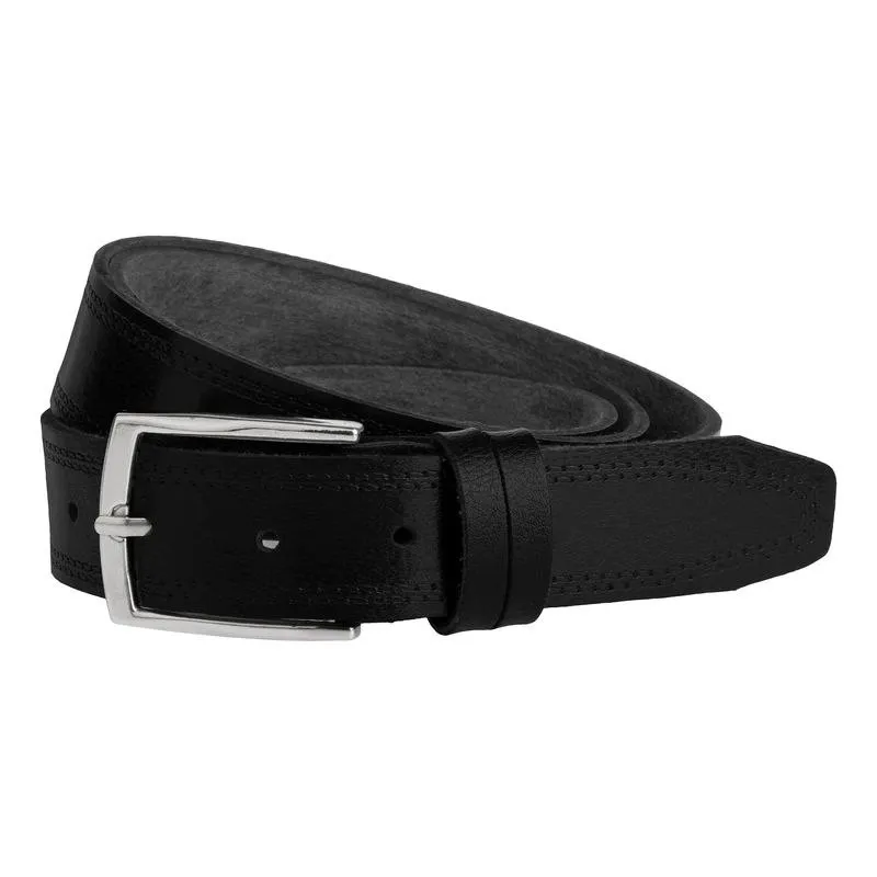 کمربند مردانه چرم صنعتی کلاسیک پهنا 3.5 سانتی متر طول 120 سانتی متر