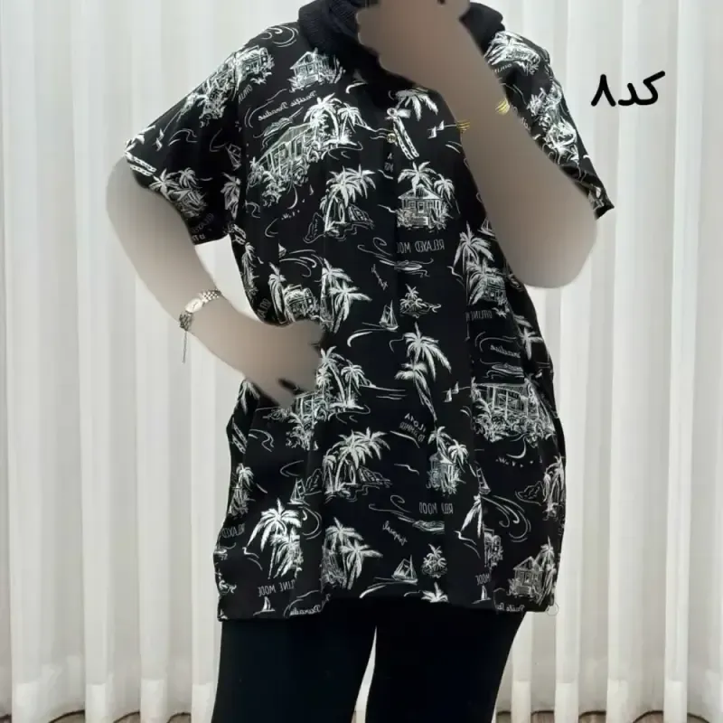 تیشرت نخی فری سایز زنانه مصی کد 1394 تن خور راحت چهارفصل
