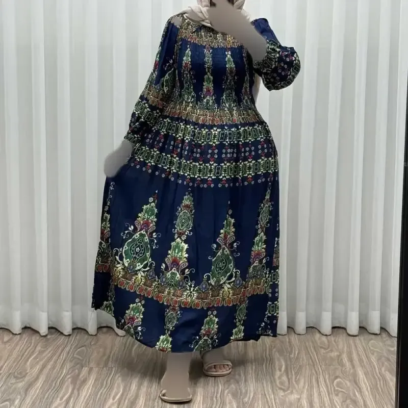 پیراهن ساحلی زنانه کریشه سرمهای فری سایز تا 52 بنددار چهارفصل شیک و راحت بدون سایه اندازی
